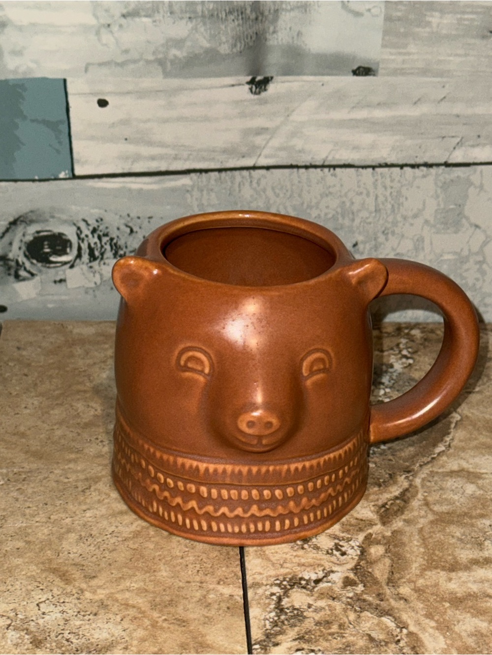 Threshold Stoneware Bear Figural Coffee Mug Brown Novelty Animals DW/MW